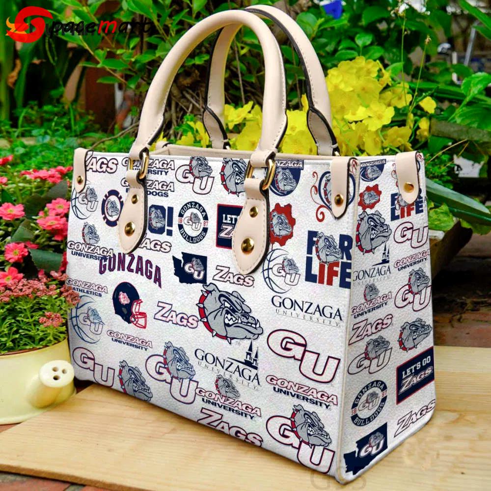 Gonzaga bulldogs 2 leather handbag for women gift 4310 Women Leather Hand Bag