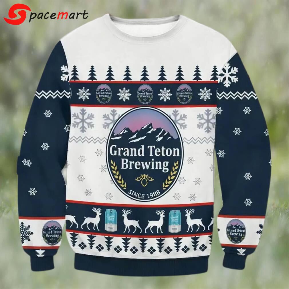 Grand teton brewing beer ugly christmas sweater, faux wool sweater, gifts for beer lovers, international beer day, best christmas gifts for 2022 ? prinvit Christmas Ugly Sweater