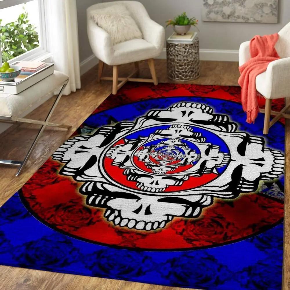 Grateful dead area rug music rug regtangle carpet floor decor home decor v1811 Rectangle Rug
