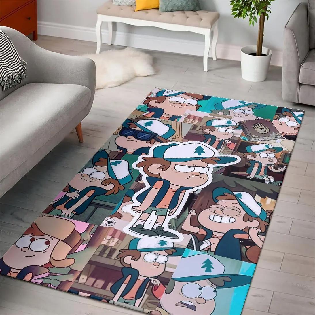 Gravity falls cartoon movies area rugs living room carpet rug regtangle Rectangle Rug