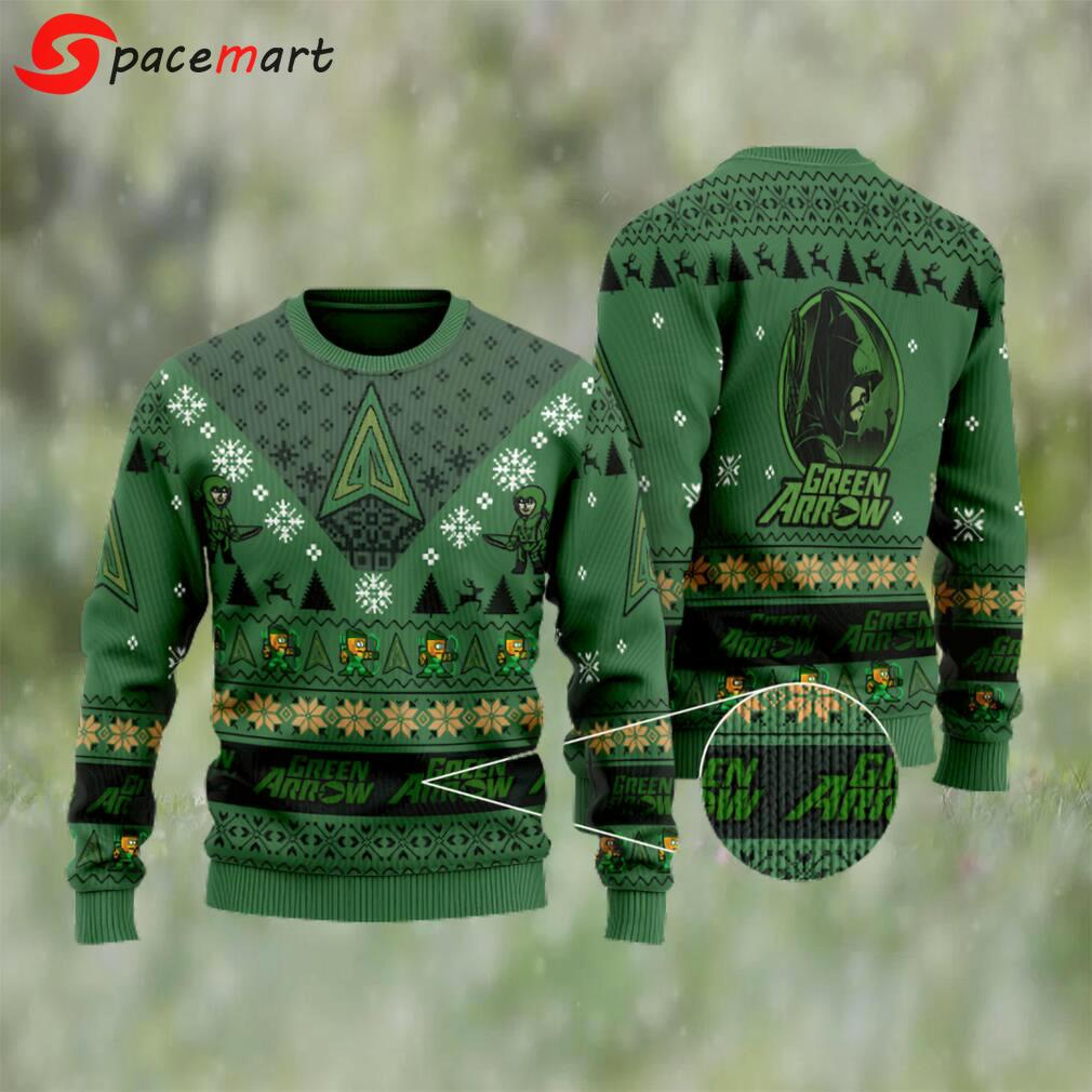 Green arrow ugly christmas sweater Christmas Ugly Sweater