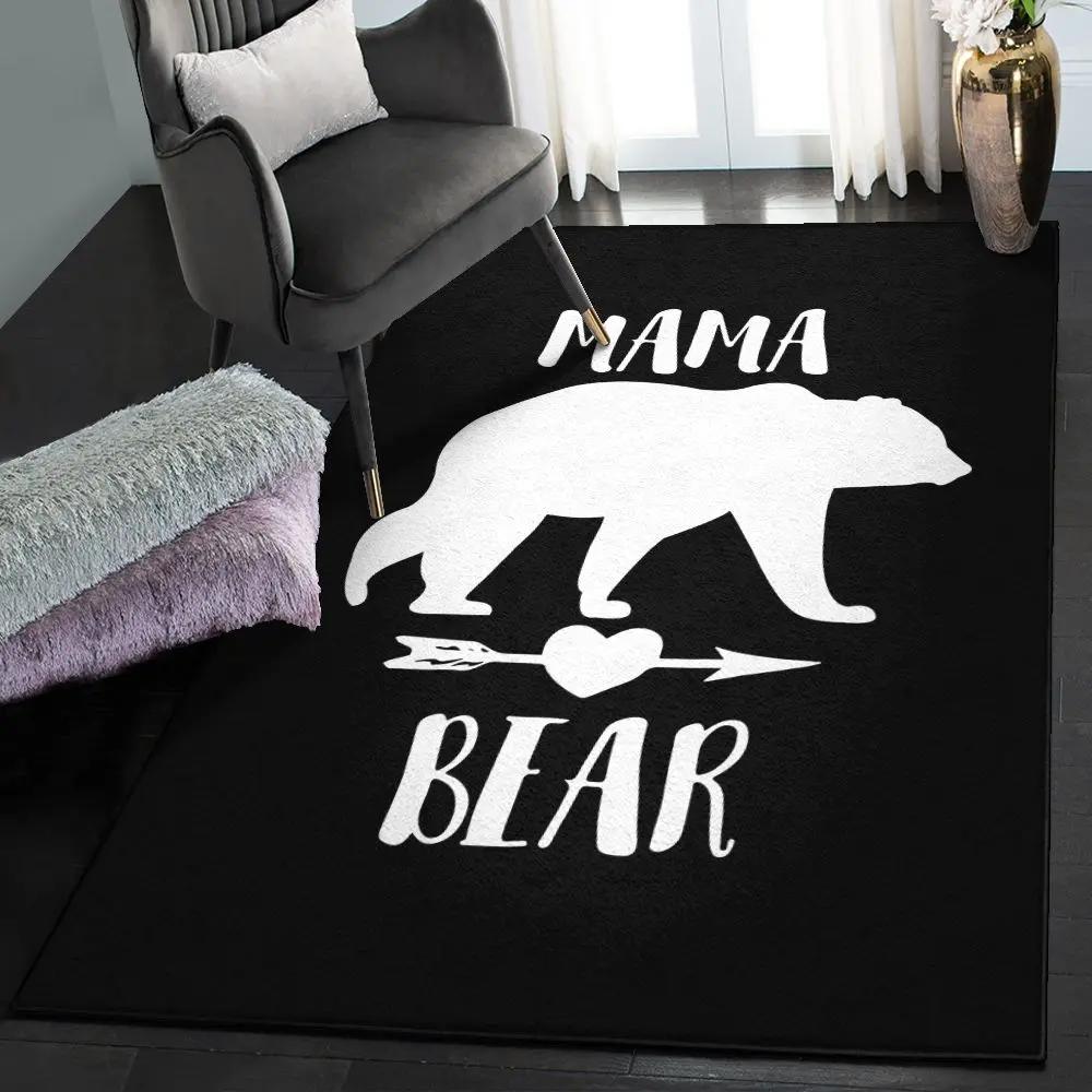 Grizzly bear modern rugs, mama bear gs cl rug Rectangle Rug