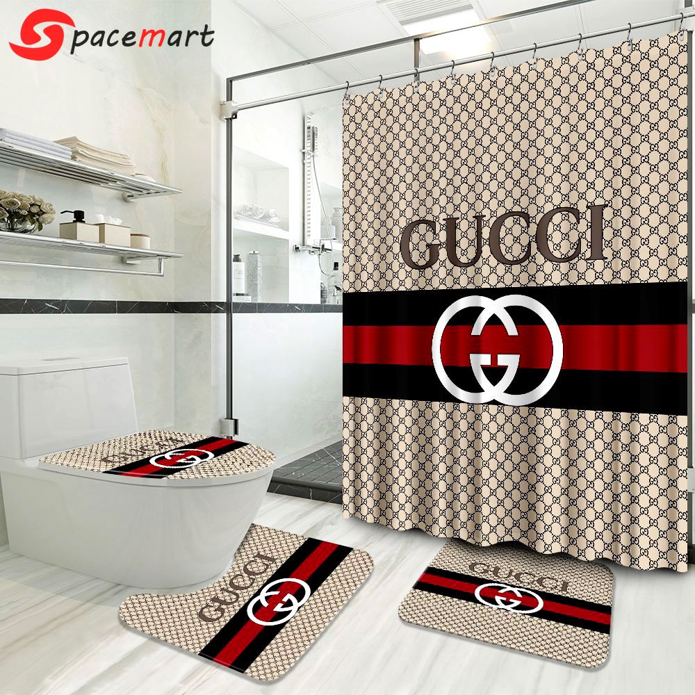 Gucci bathroom sets home decor bath mat luxury fashion brand hypebeast Bathroom Set
