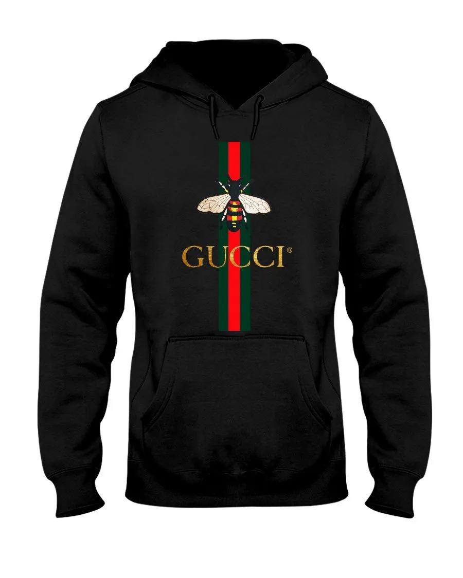 Gucci bee black unisex hoodie outfit for men women luxury brand clothing special gift Hoodie 3D
