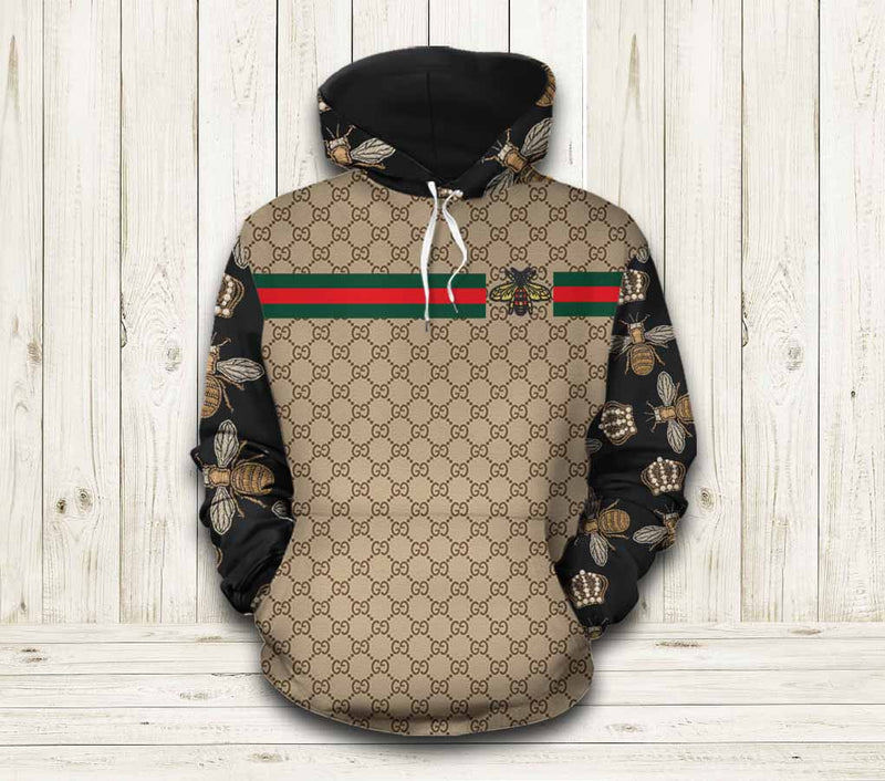 Gucci bee unisex hoodie for men women luxury brand outfit Hoodie 3D