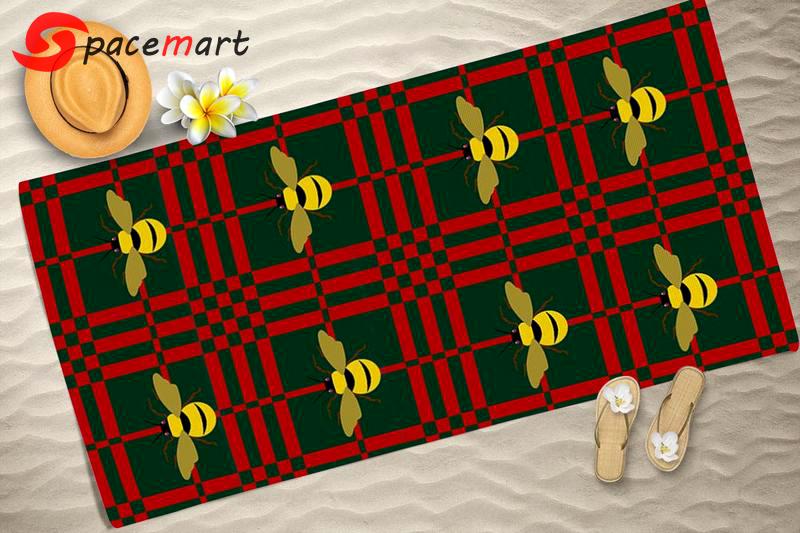 Gucci bees soft cotton bath large beach towel hot 2023 item fashion Beach Towel