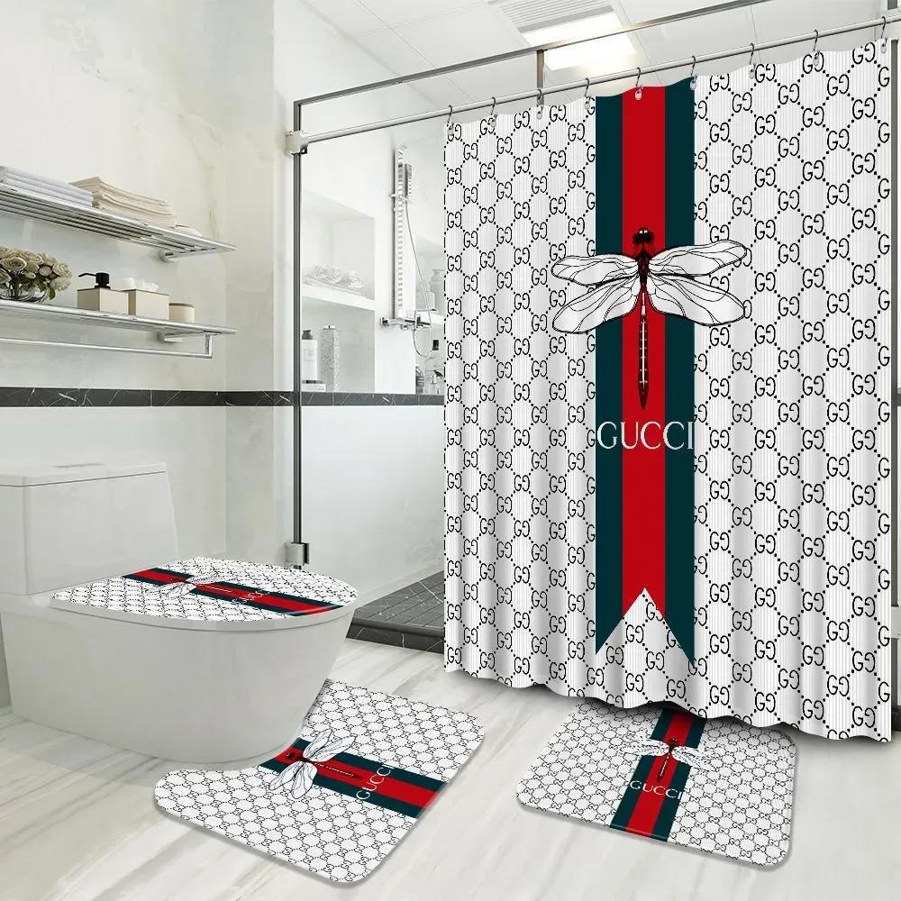 Gucci dragonfly white fashion limited luxury brand bathroom set home decor Bathroom Set