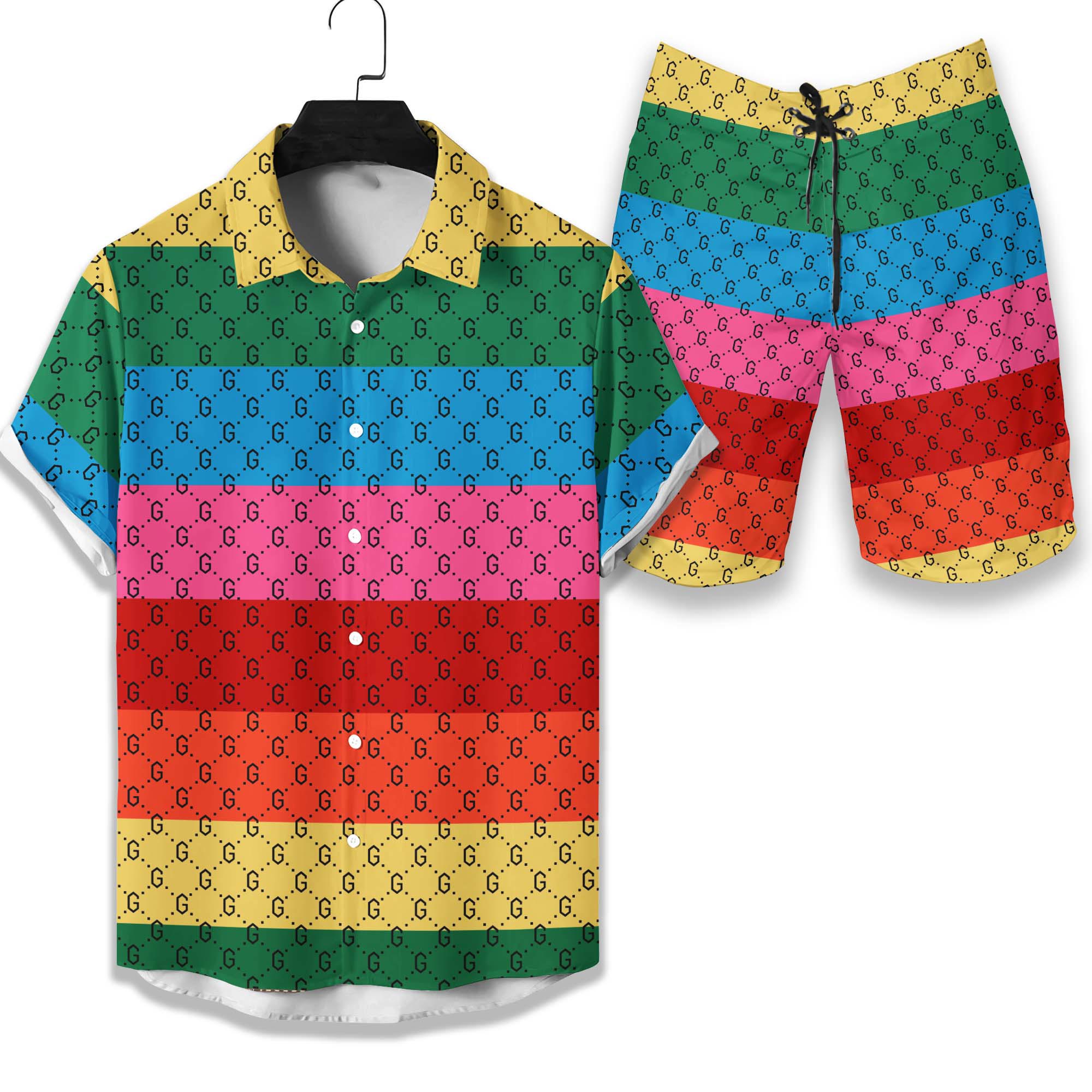 Gucci flip flops and combo hawaii shirt shorts 1 Hawaii Shirt Shorts & Flip Flops