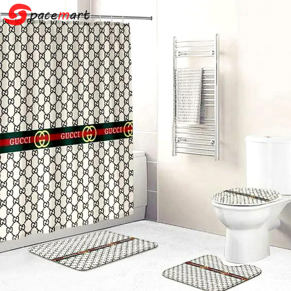 Gucci hypebeast bathroom sets luxury fashion brand home decor bath mat Bathroom Set