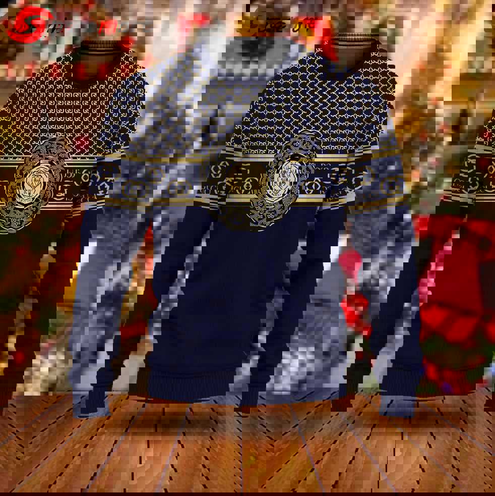 Gucci luxury ugly christmas sweaterhot 2025 style 909 Christmas Ugly Sweater