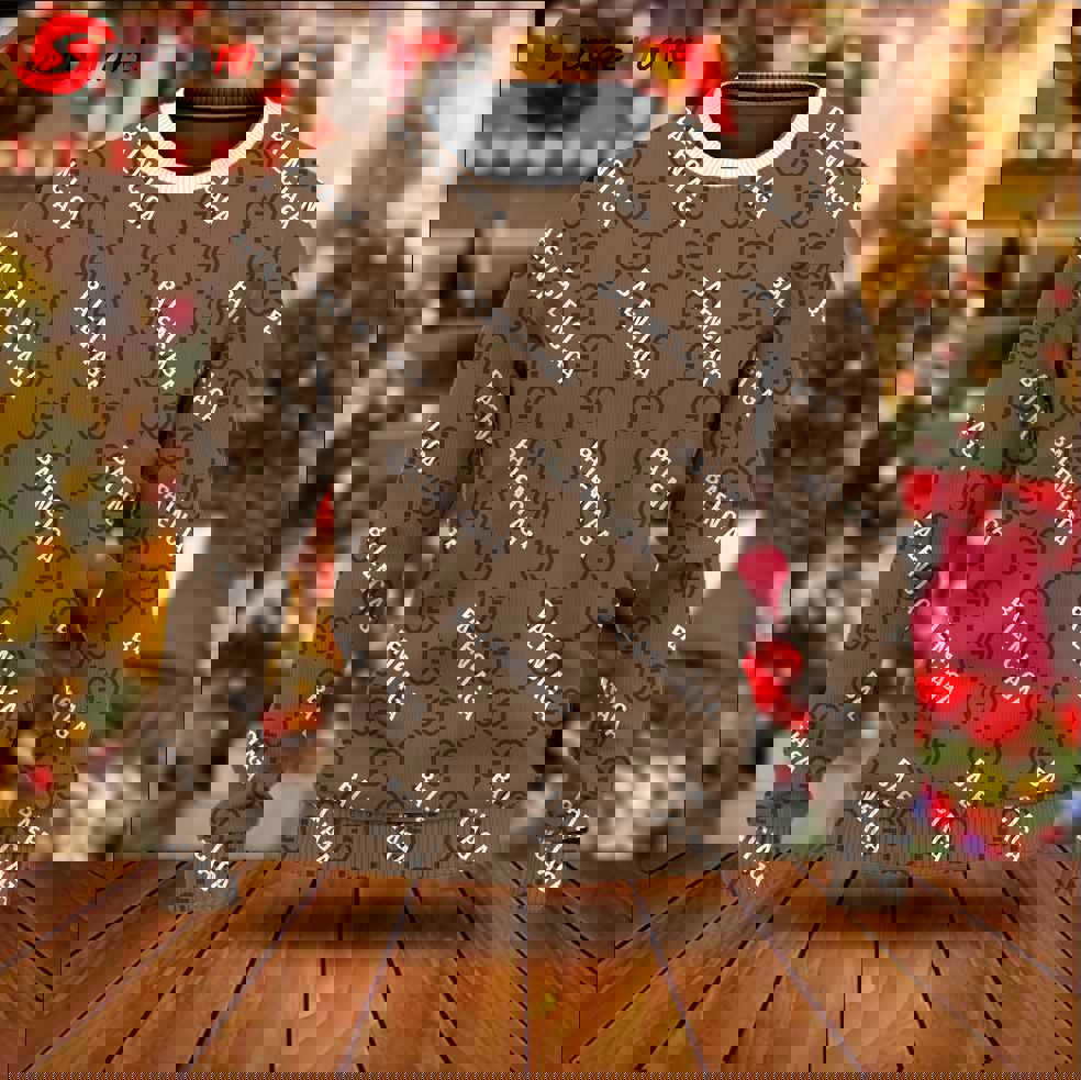 Gucci x balenciaga luxury ugly christmas sweater  hot 2024 style 498 Christmas Ugly Sweater