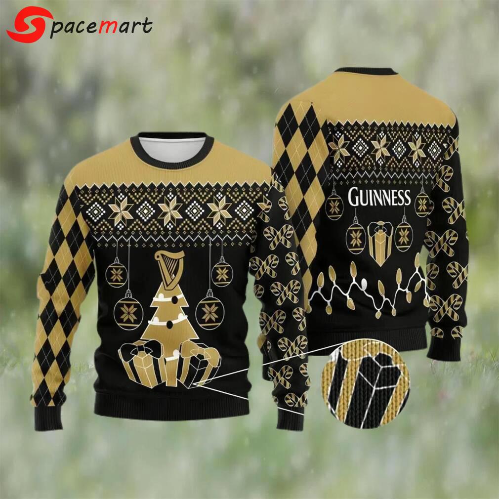 Guinness beer ugly christmas sweater, faux wool sweater, gifts for beer lovers, international beer day, best christmas gifts for 2022 ? prinvity Christmas Ugly Sweater