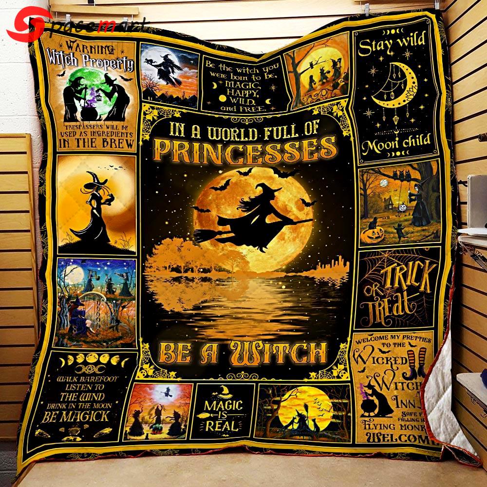 Halloween decorations be a witch halloween fleece blanket – quilt blanket fleece blanket, blanket sofa bed, 3d blanket Quilt Blanket