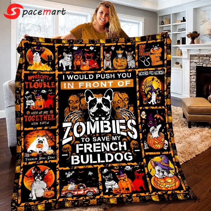 Halloween decorations french bulldog halloween quilt blanket Quilt Blanket