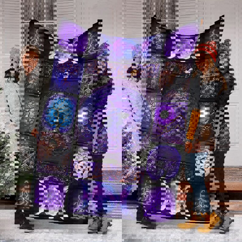 Halloween decorations halloween blanket, witch blanket, magic blanket, magic witch blanket, halloween witch blanket, fleece magical blanket, witch vibes blanket Quilt Blanket