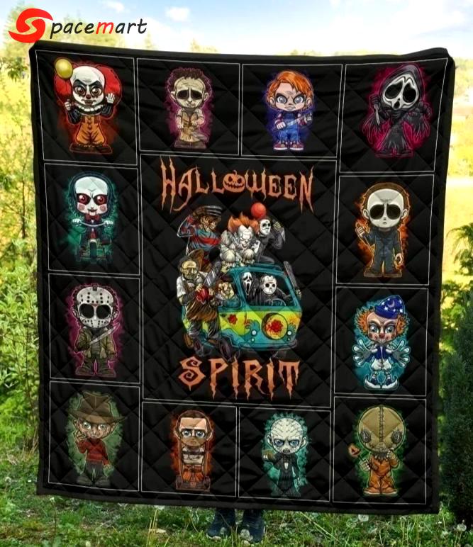 Halloween decorations halloween spirit quilt blanket custom horror characters home decoration Quilt Blanket