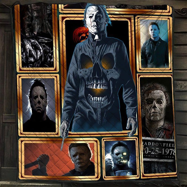 Halloween decorations horror squad horror halloween characters fan gift idea quilt blanket Quilt Blanket