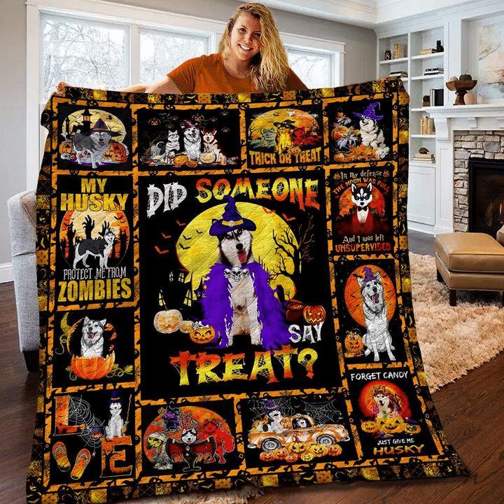 Halloween decorations husky halloween quilt blanket Quilt Blanket