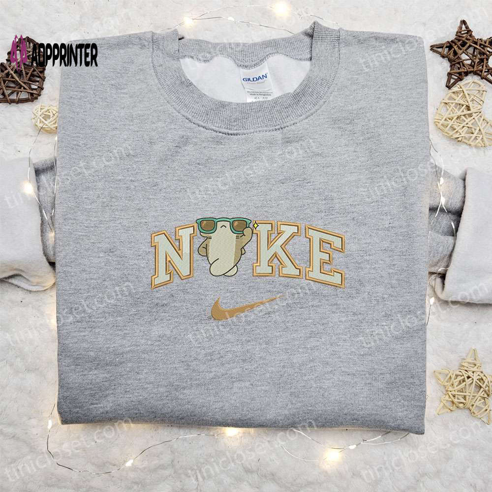 Hammerhead shark step x nike embroidered shirt: unique nike inspired gift for family Embroidered Shirt