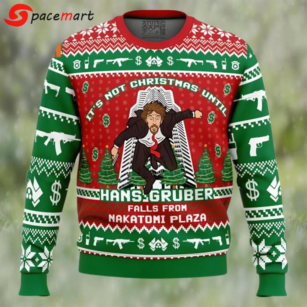 Hans gruber fall nakatomi plaza die hard ugly christmas sweater Christmas Ugly Sweater