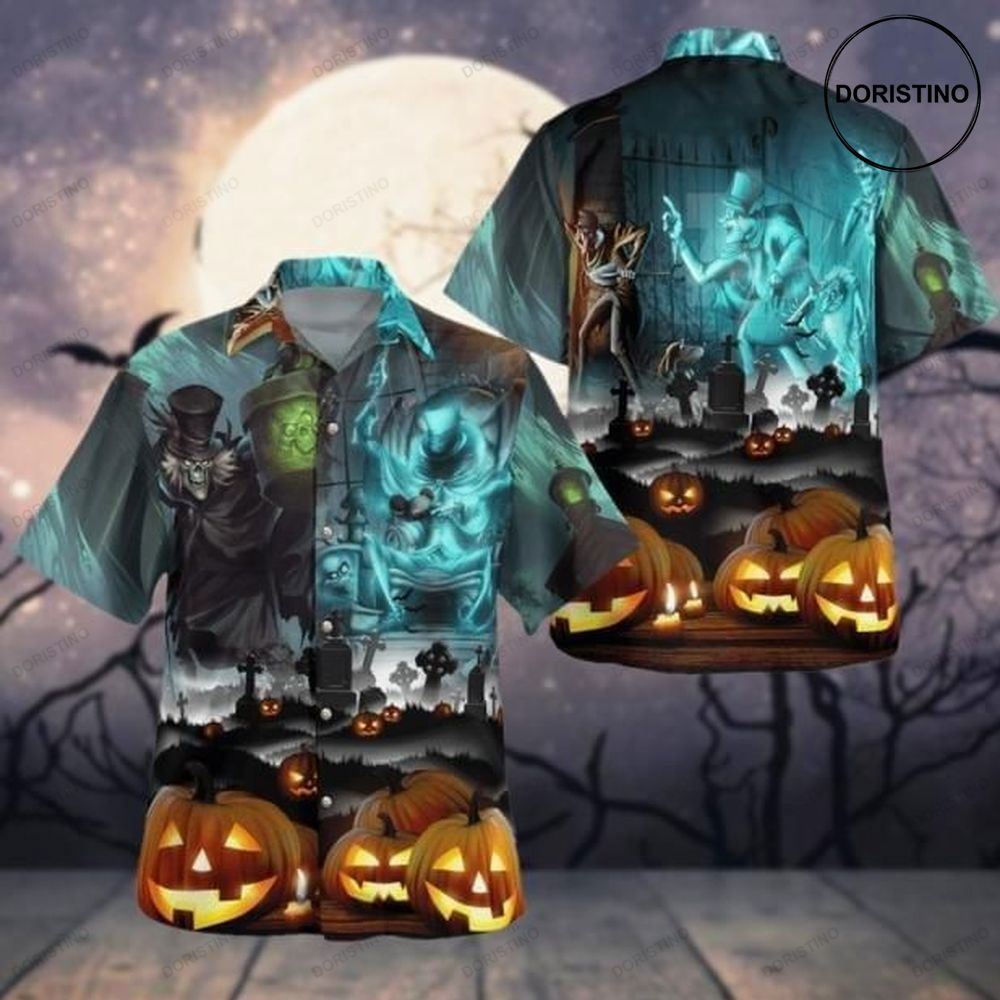Happy halloween print hawaiian shirt Hawaii Shirt Shorts & Flip Flops