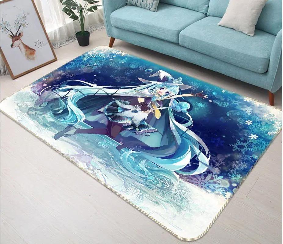 Hatsune miku anime 44 area rug living room and bed room rug rug regtangle carpet floor decor home decor Rectangle Rug