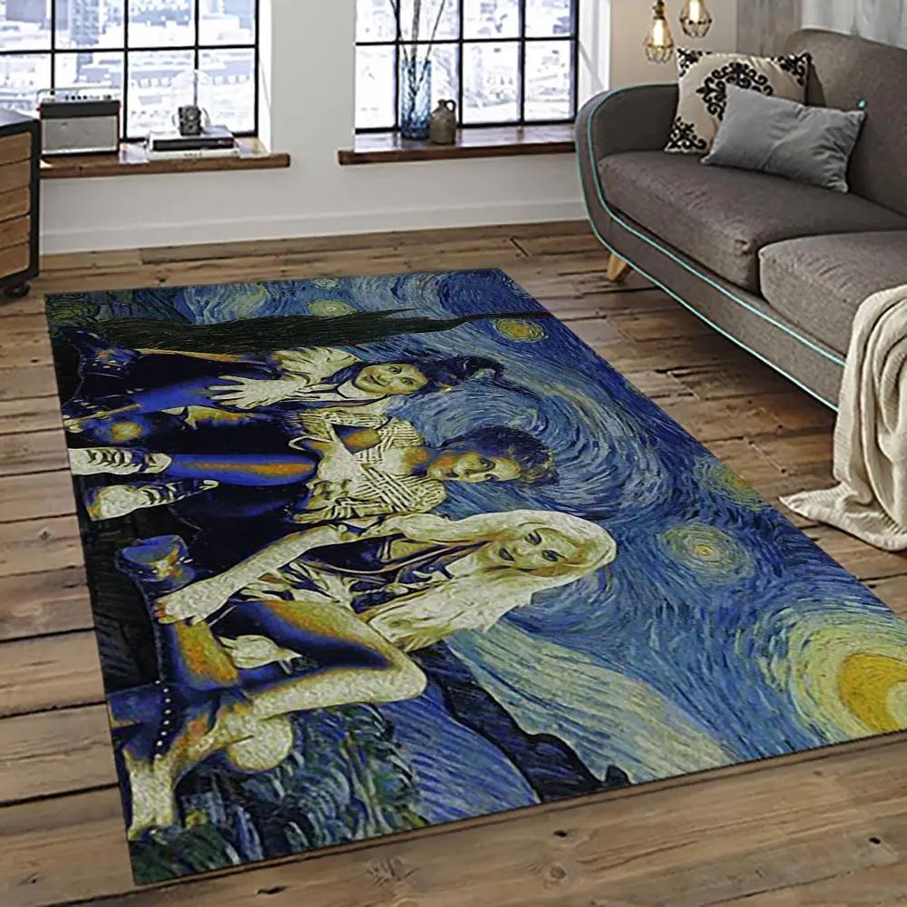 Hocus pocus supernatural comedy film movie carpet area rug home decor halloween gift best present for friends hps2 Rectangle Rug