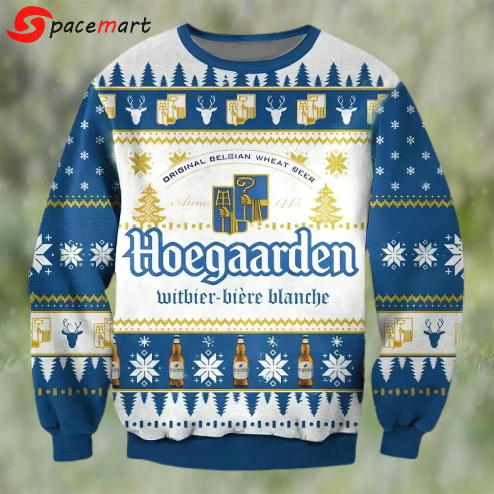 Hoegaarden beer ugly christmas sweater, faux wool sweater, gifts for beer lovers, international beer day, best christmas gifts for 2022 ? prinvity Christmas Ugly Sweater