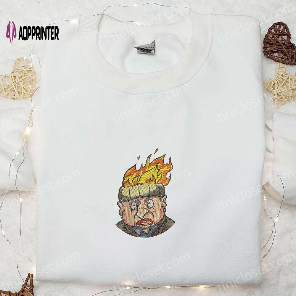 Home alone head on fire embroidered shirt – movie gift for family Embroidered Shirt