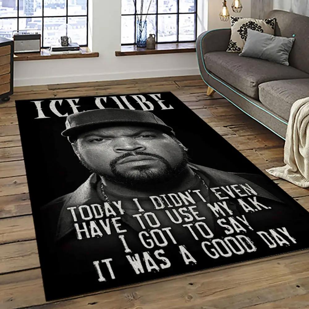 Ice cube rapper hiphop music retangle carpet area rug home decor best gift for fan and friends ic6 Rectangle Rug