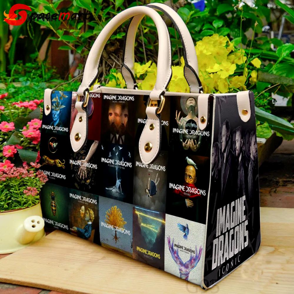 Imagine dragon leather bag for women gift 4018 Women Leather Hand Bag