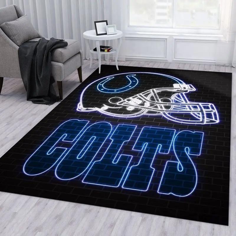 Indianapolis colts nfl 15 living room and bed room rug regtangle carpet Rectangle Rug