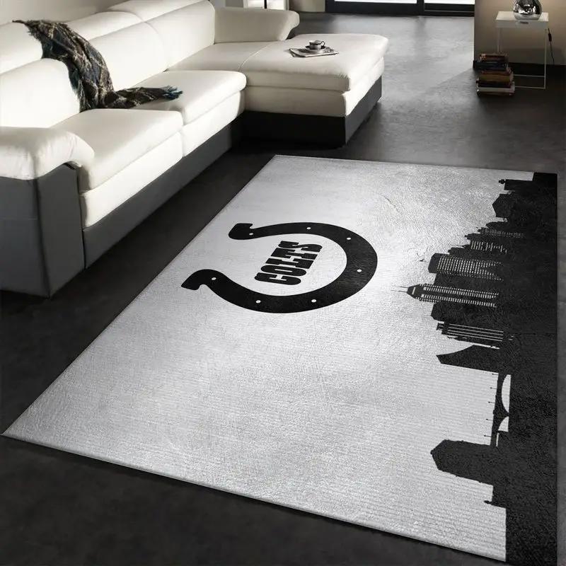 Indianapolis colts nfl 7 living room and bed room rug regtangle carpet Rectangle Rug
