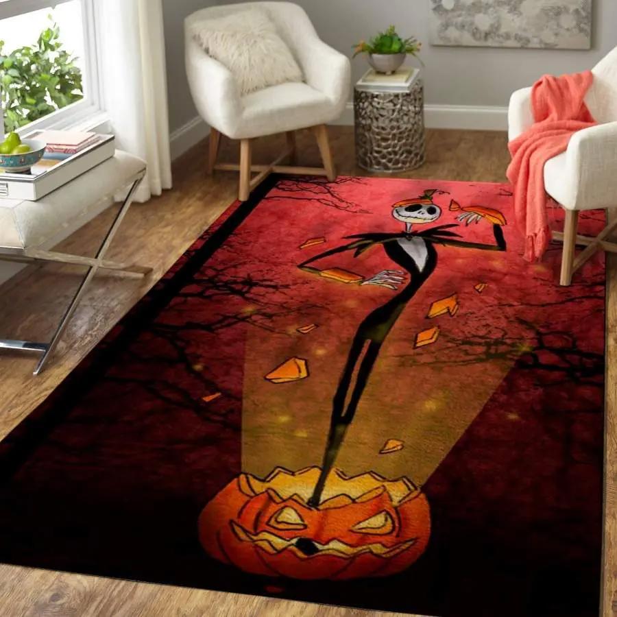 Jack skellington in the pumpkin 190909 area rug living room rug home decor ofd Rectangle Rug