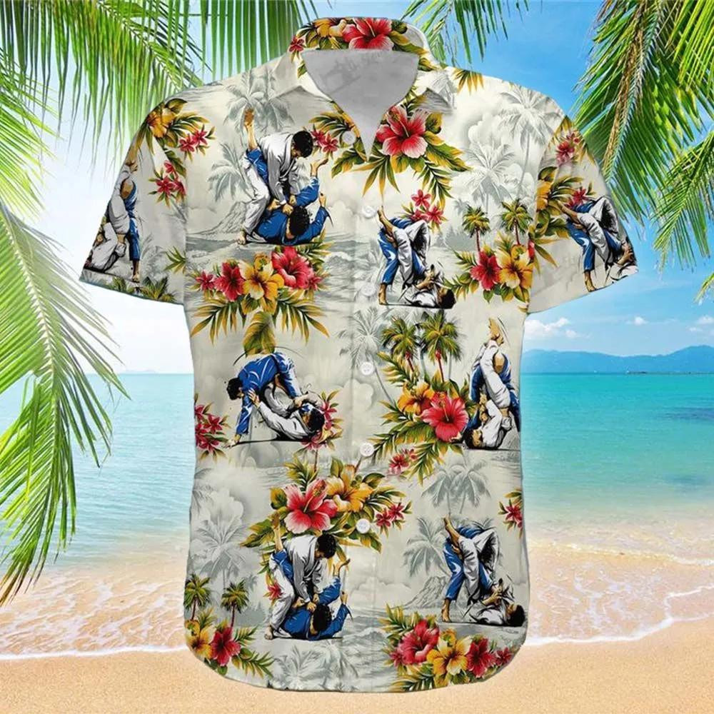 Jiu jitsu flowers hawaii shirt Hawaii Shirt Shorts & Flip Flops