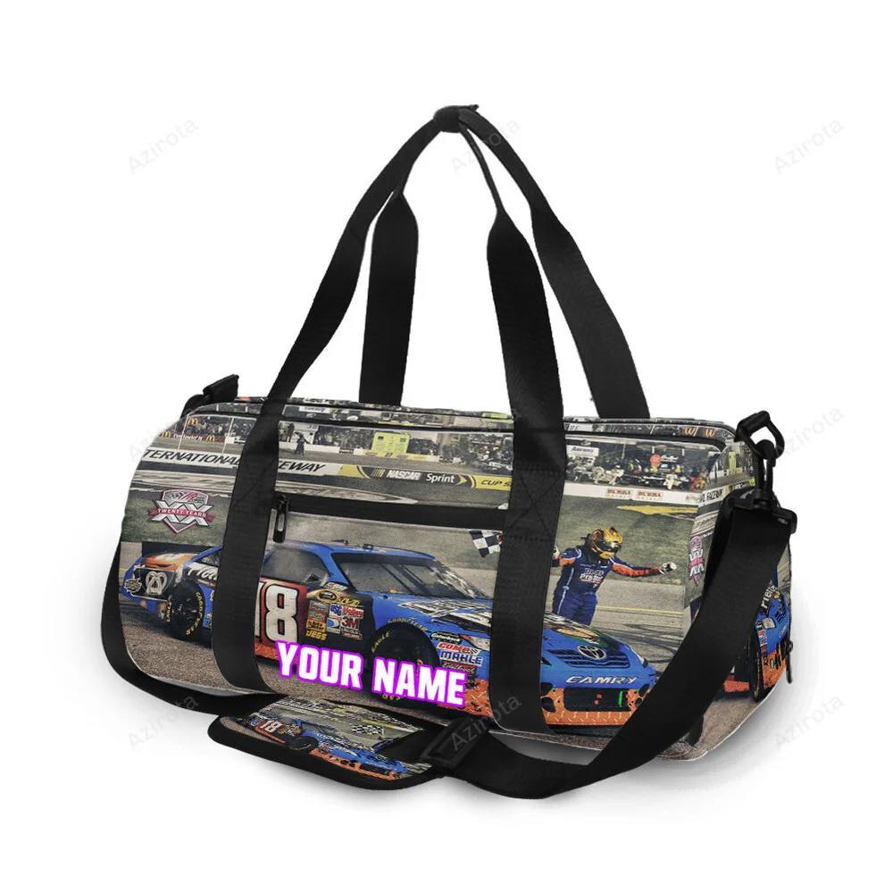 Joe gibbs racing car9 personalized name travel bag gym bag 1866 Travel Bag