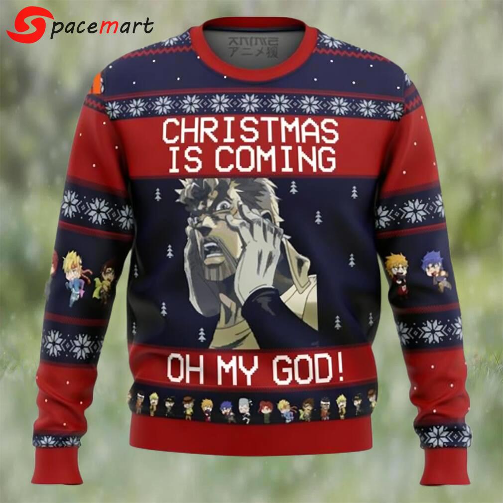 Jojo?s bizarre adventure joseph joestar oh my god ugly christmas sweater Christmas Ugly Sweater