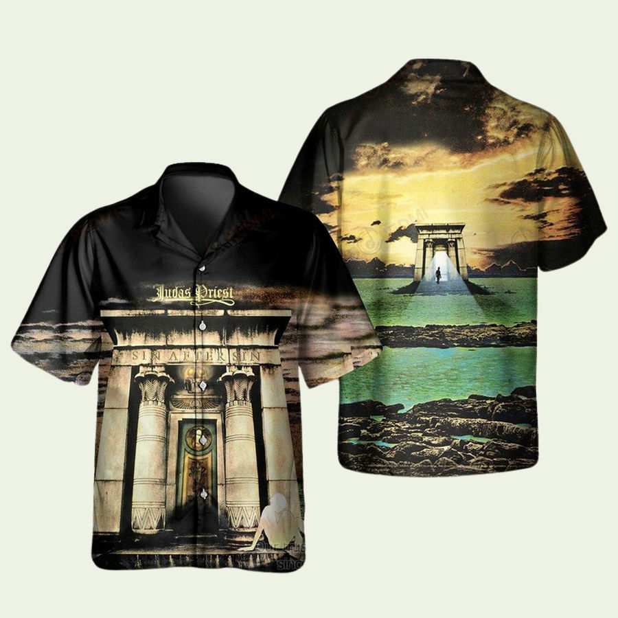 Judas priest sin after sin album aloha hawaiian shirt Hawaii Shirt Shorts & Flip Flops