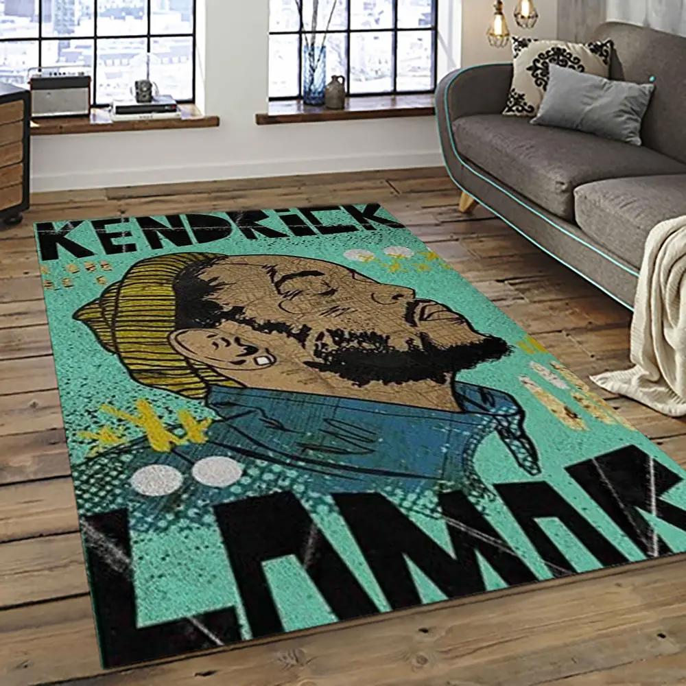 Kendrick lamar rapper hiphop music retangle carpet area rug home decor best gift for fan and friends kl8 Rectangle Rug
