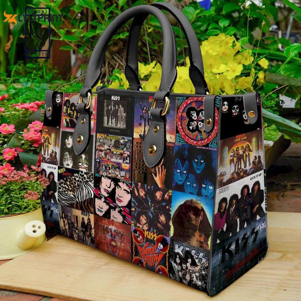 Kiss band leather handbag gift for women 4491 Women Leather Hand Bag