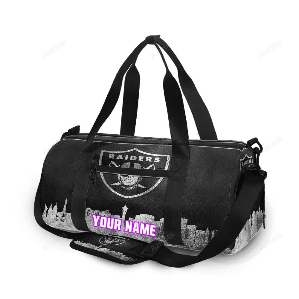 Las vegas raiders logo city personalized name travel bag gym bag 1501 Travel Bag