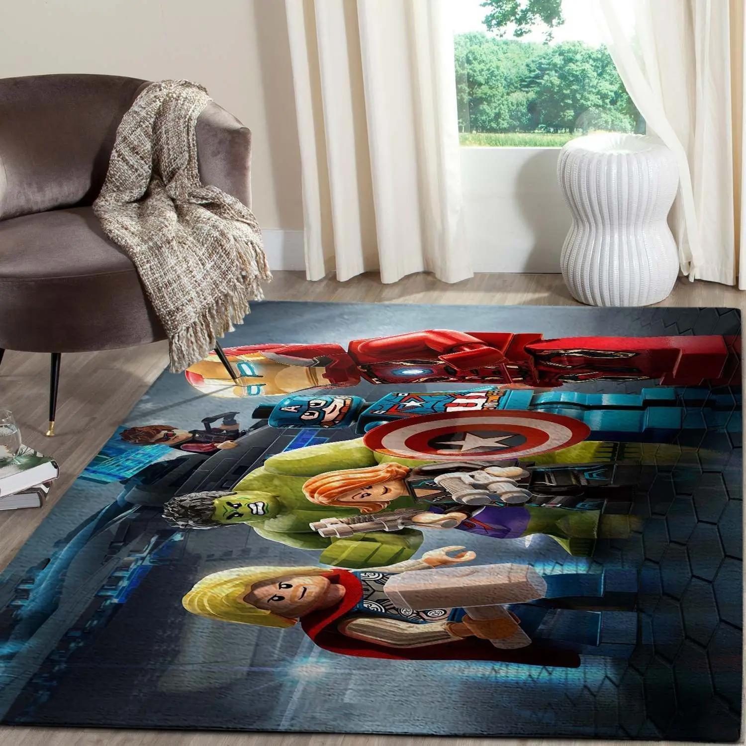 Lego marvels superheros movies area rugs living room carpet fn251229 rug regtangle carpet floor decor home decor Rectangle Rug