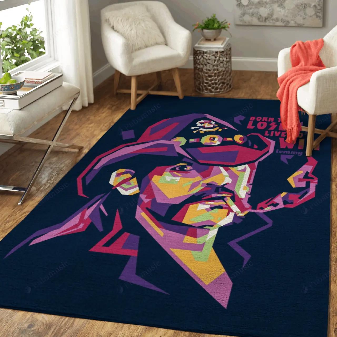 Lemmy kilmister music wpap art for fans area rug living room carpet rug regtangle carpet floor decor home decor Rectangle Rug