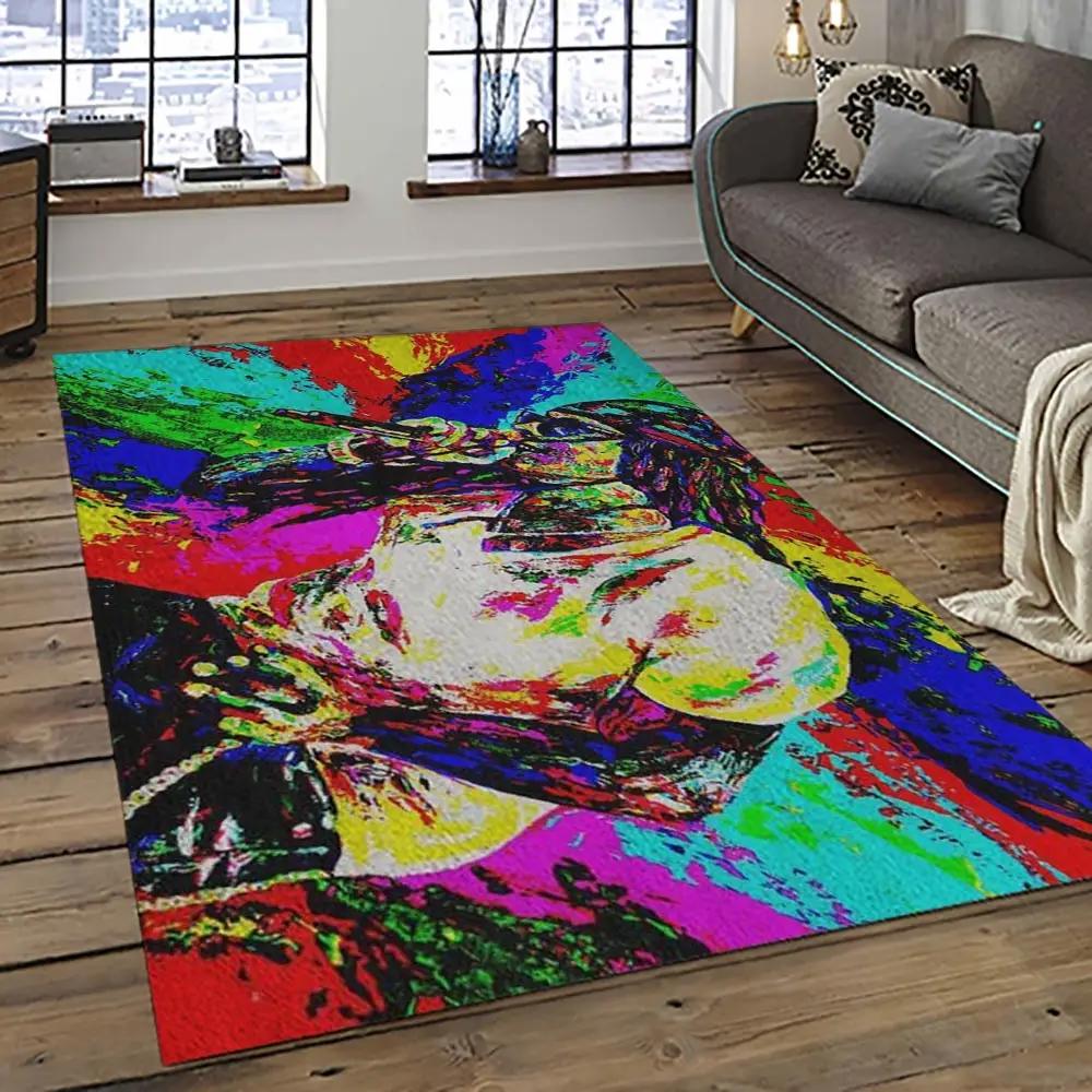 Lil wayne rapper hiphop music rap carpet area rug home decor gift for fans gift for friends lil5 Rectangle Rug