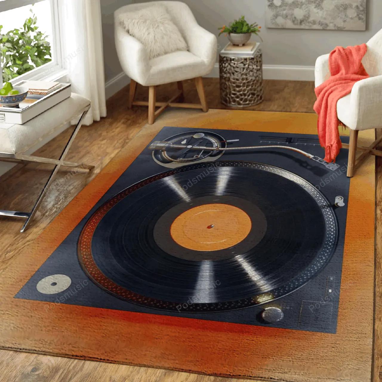 Long play foggy night music art for fans area rug living room carpet rug regtangle carpet floor decor home decor Rectangle Rug