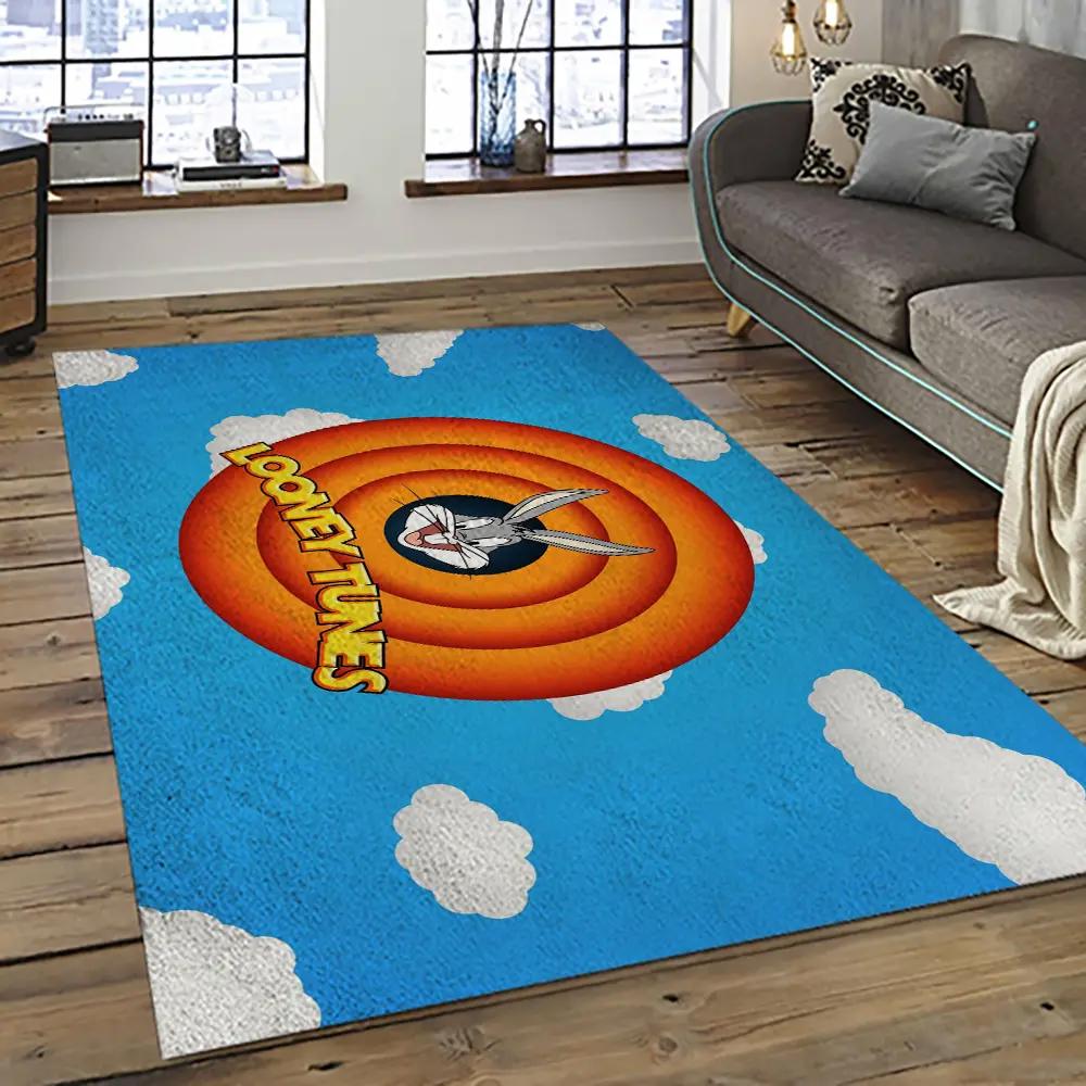 Looney tunes characters cartoon movie carpet rectangle area rug for living room bedroom decor lt52 Rectangle Rug