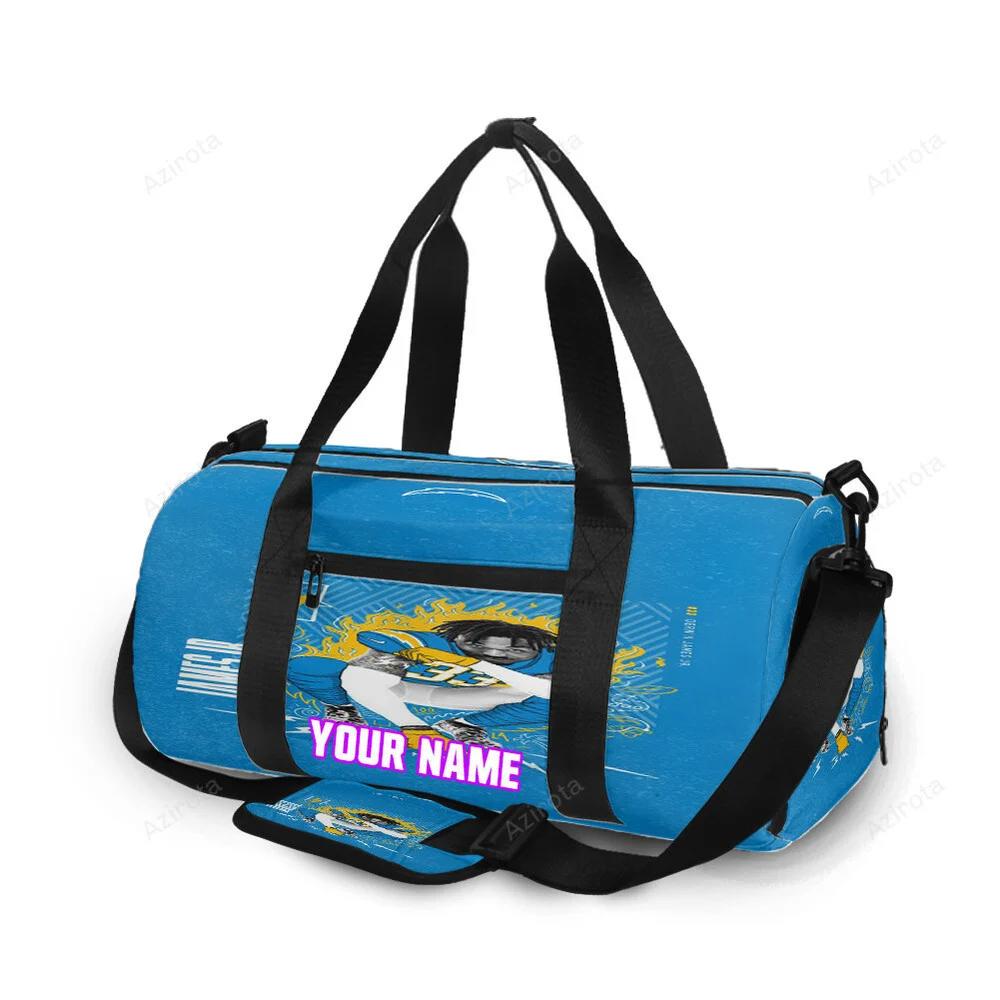 Los angeles chargers bronny james1 personalized name travel bag gym bag 1054 Travel Bag