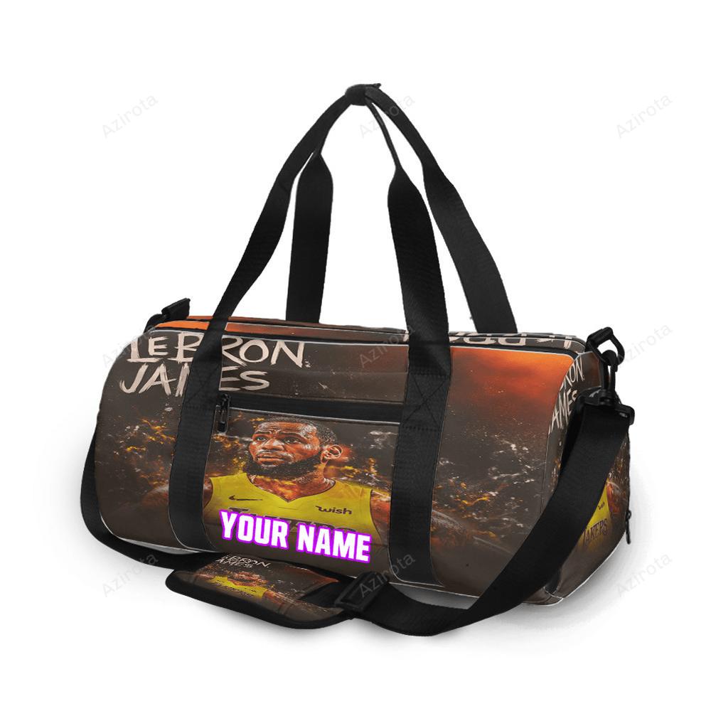 Los angeles lakers 23 lebron james personalized name travel bag gym bag 70 Travel Bag