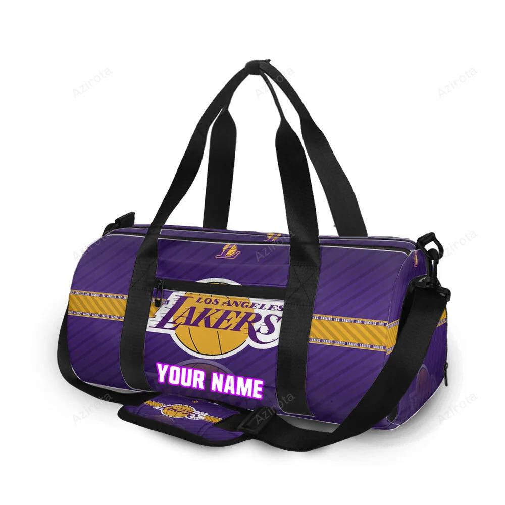 Los angeles lakers emblem v57 personalized name travel bag gym bag 1678 Travel Bag