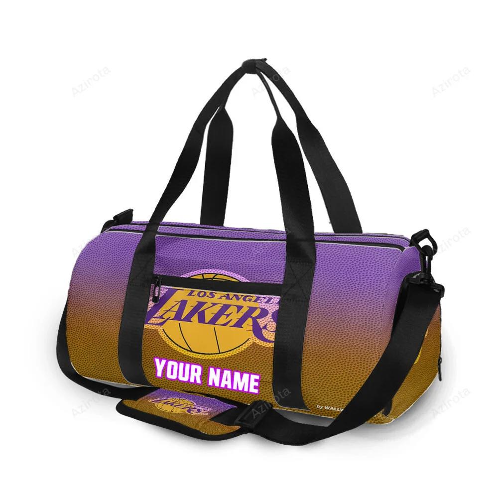 Los angeles lakers emblem v61 personalized name travel bag gym bag 1313 Travel Bag